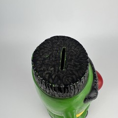 Vintage Sesame Street Bert Bank 1971 Vinyl Plastic Coin Bank Green