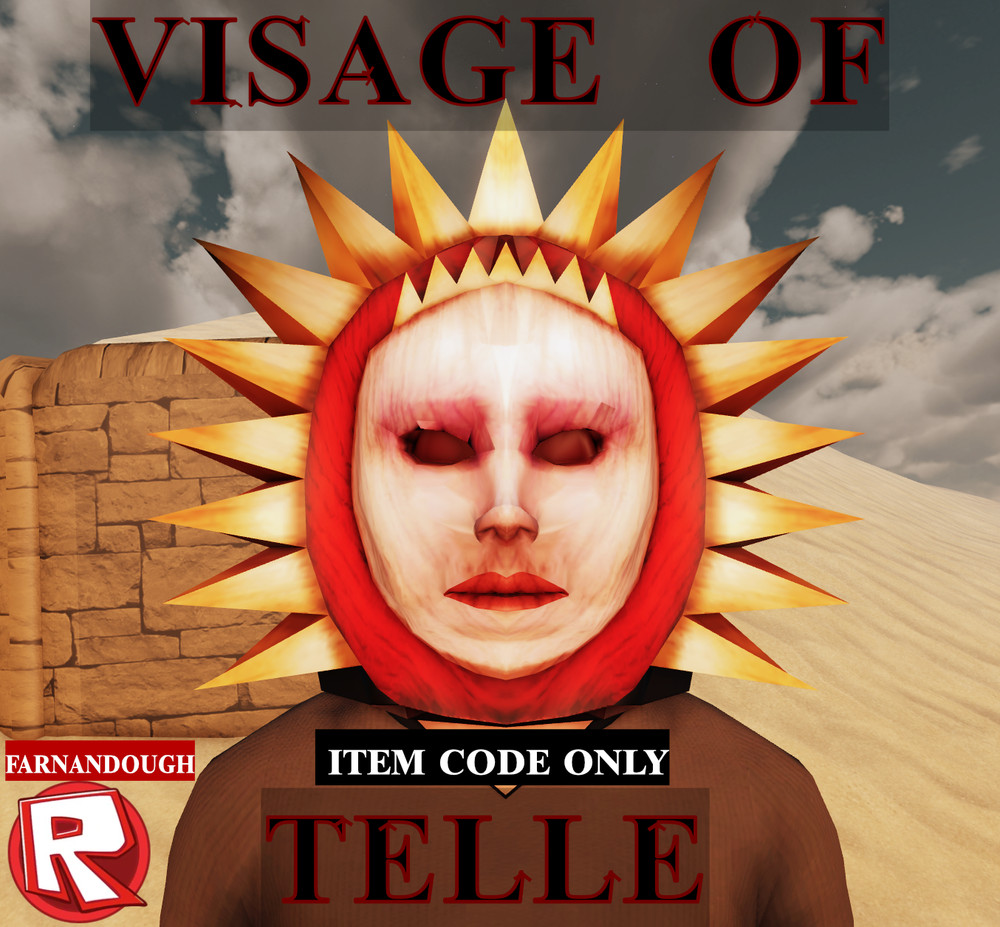 VISAGE OF TELLE Roblox Virtual Item Code Only Brand new READ DESCRIPTION
