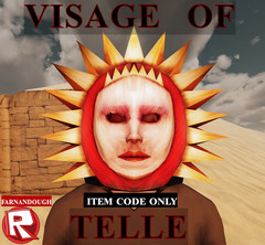 VISAGE OF TELLE Roblox Virtual Item Code Only Brand new READ DESCRIPTION