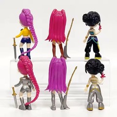 6pcs Kpop Demon Hunters Figures Set Rumi Mira Zoey PVC Action Model Toys Gift