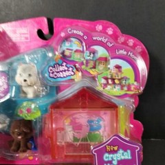 NEW Puppy In My Pocket 3 Dogs Crystal Little Home Fritz Boo Chow Petey Westie