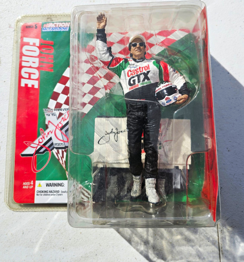 McFarlane Toys John Force Castrol GTX Racing Action Figure w/ Helmet