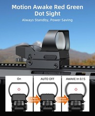 EZshoot Rechargeable Motion Awake Multiple Reticle Red Green Dot Sight, 40mm …