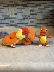 Pokemon Sleeping Charmander Exclusive 8″ Plush, And 5” 1998 Tomy Figure!