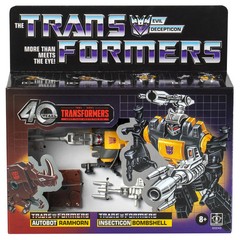 Transformers Toys Retro 40th Anniversary G1 Bombshell Toy & Ramhorn Toy 5”