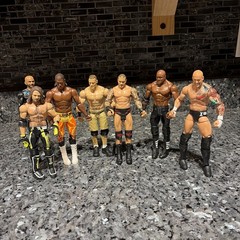 Lot of 7 WWE Wrestling Action Figures Mixed Wrestlers 2012-2017 Used
