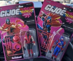Super7 ReAction G.I. Joe Ninja Force SNAKE EYES & COBRA COMMANDER