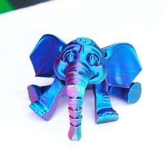 6.7inch 3D Printed Elephant Model,Articulated Animals figure,Toys Home Decor