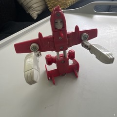 Takara 1981 Red Jet Plane Robot Transformer Toy Figure Transformers Vintage