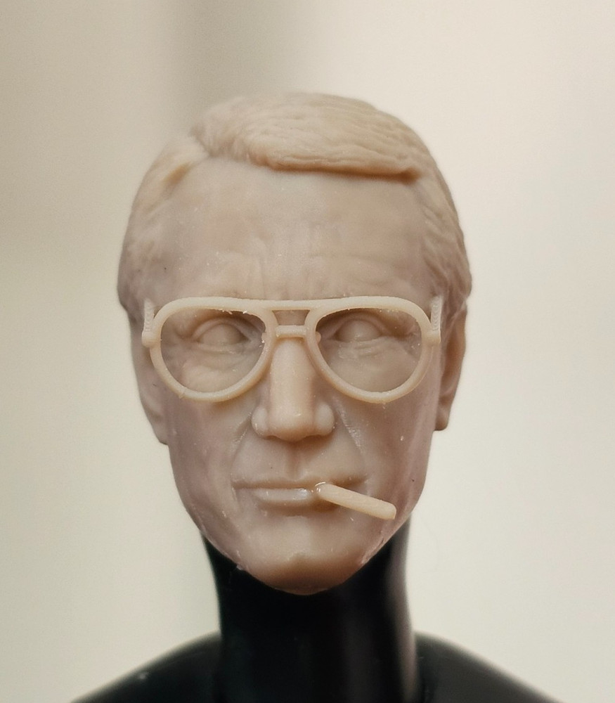 1:12 1:10 1:9 1:6 JAWS CHIEF MARTIN BRODY CUSTOM HEAD SCULPT UNPAINTED