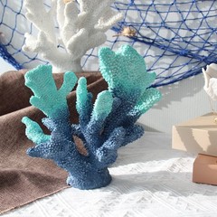 Accessoryway Blue Resin Coral Decorations Artificial Coral Statue Home Dcor
