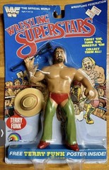 WWF LJN Terry Funk MOC Wrestling Superstars Great Condish Woolworth Tag WWE