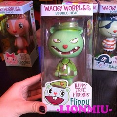 2007 Happy Tree Friends Giggles Flippy Nutty Russell Wobbler Bobble-Head toy