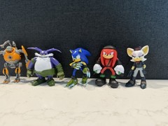 Sonic Prime Netflix Figures Lot Orbot Hangry Cat Renegade Knuckles Rebel Rouge