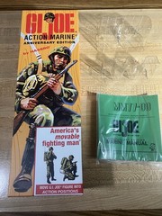 GI JOE 40TH ANNIVERSARY ACTION MARINE EMPTY COFFIN BOX WITH INSERTS & MANUAL