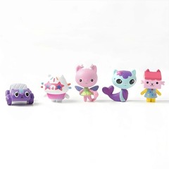 10-PCS Anime Figure Toy Gab Smiling Car Cat Hug Dolls Mercat Cartoon Birthday
