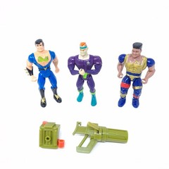 Vintage 1993 TYCO Double Dragon Lot of 3 Action Figures w/ 2 Accessories