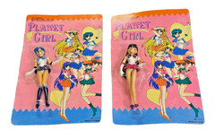 2 LOT Vintage Planet Girl Imitation of Sailor Moon MERCURY & MARS Figurines