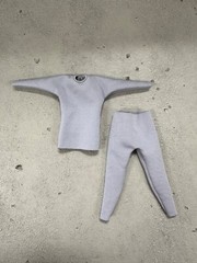 MI-BDST-GY-L: 1/12 Grey bodysuit for 6″ VToys GWToys Muscular body