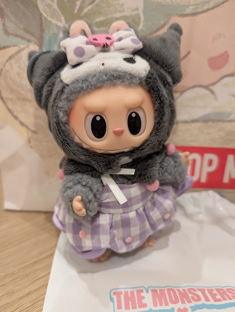 POP MART LABUBU THE MONSTERSx KUROMI Vinyl Plush Pendant