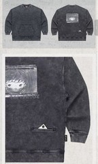 Hirono Living Wild – Cut and paste the sweatshirt washed black Size L