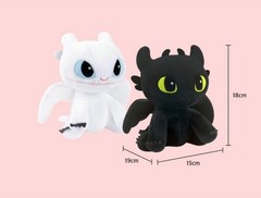 How to Train Your Dragon Toothless Light Fury Sitting Plush Doll 18cm Soft Toy