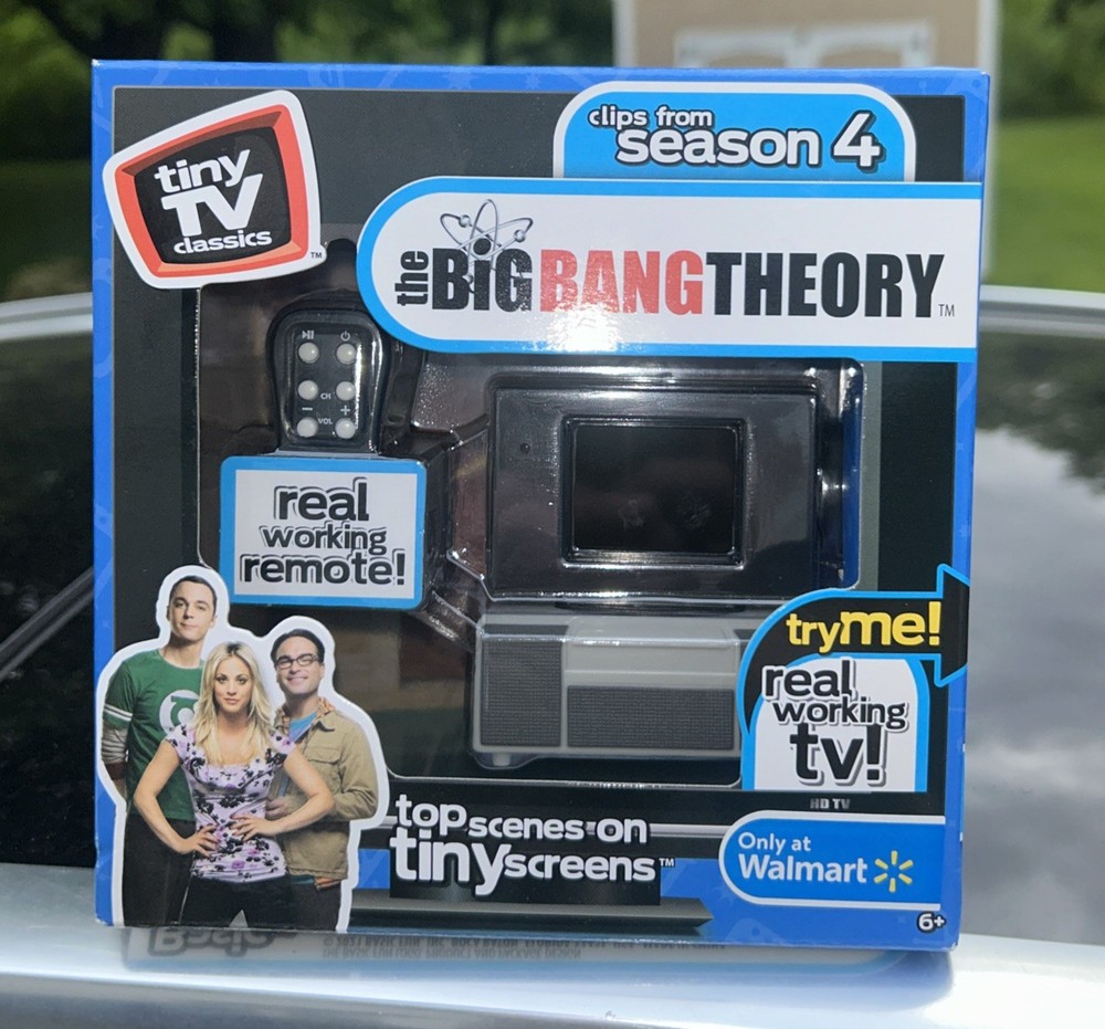 Big Bang Theory Tiny TV Classics Real Working TV & Remote Arcade Toys Brand New!