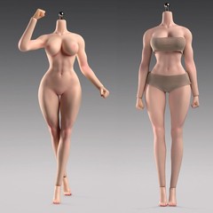 1/6 Female Natural Skin Big Bust Plump Silicone Seamless Body 12″ Action Figure