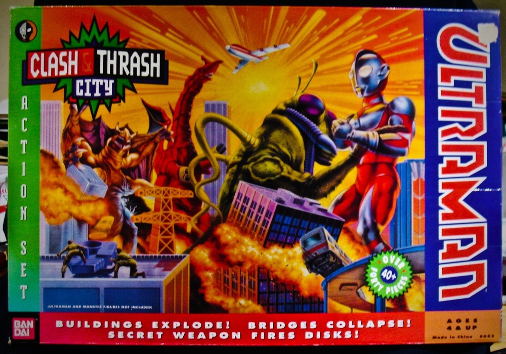 ULTRAMAN: CLASH & THRASH CITY ACTION SET~BANDAI 1991 New In Box Complete