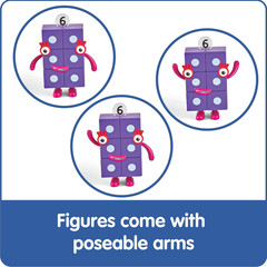 Numberblocks Friends Six to Ten Figures – Official Licensed Character Action Fig