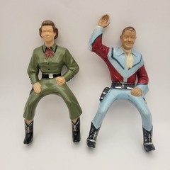 Vintage 1950s Hartland Plastics Roy Rogers Dale Evans Chief Thunderbird Figures
