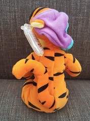8″ STAR Bean WAKE-UP TIGGER w/TAG NIGHTCAP 69970-94 Pooh Arco Mattel