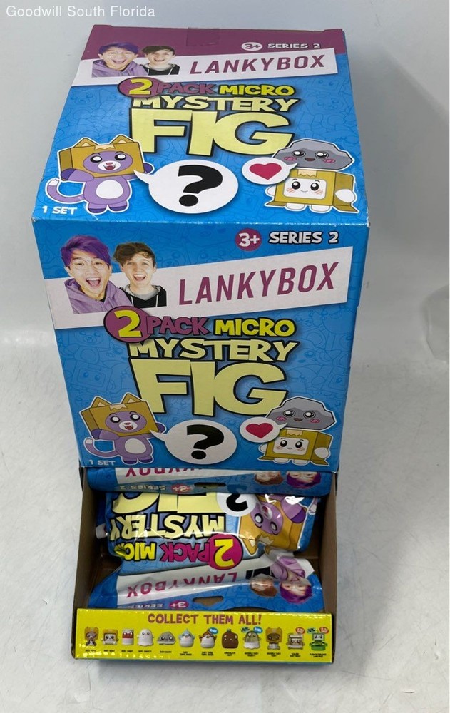 Pack Of 2 Pcs LankyBox Series 2 Plastic Micro Mystery Toys Action Figure