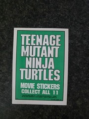 Teenage Mutant Ninja Turtles 11 Sticker Lot, 5 Sticker Card, 4 Mirage Stickers
