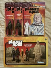 Lot Of 4 Planet Of The Apes Super 7 Reaction Figures Lawgiver Statue Mendez XXVI