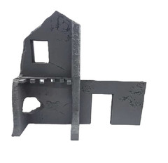 WW1 WW2 1:18 Scale Battle Damaged Building Diorama – Ideal for 3.75-4″ Figures