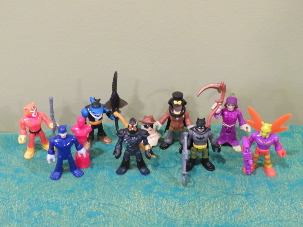 Imaginex Figures Toy Lot, Grim Reaper, Invisible Man, Shakman, Batman