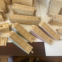 Thomas & Friends Wood Railway Track Road & Accessories Lot Of 175+ Vintage 2001