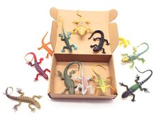 Artificial Model Reptile Lizard Animal Figures Kids Gift 12pcs