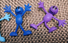 2.75″ Bendable Posable Smiley Face Man Figure Lot Multi Color Lot Of 7