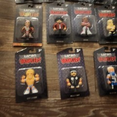 Micro Brawlers Lot Of 17 New Adam Bomb,lex Luger Etc Etc Mixed Low WWE,TNA,AEW