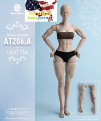 Worldbox AT206 A 1/6 Tan Female Muscle Durable Body FOR 12” Figure Doll ❶USA❶