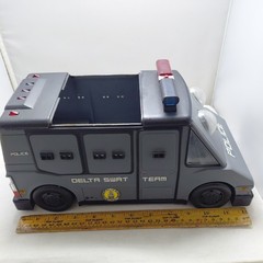 Vintage Robocop Delta Swat Team Police Van Armored Vehicle Figure Playset Truck