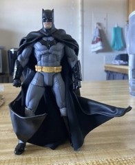 Custom Batman Wired Drape Leather Cape Only Dc Multiverse mcfarlane NOT FIGURE