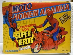 SPIDER-MAN SUPER HEROES FRICTION MOTORCYCLE MOTO HOMEN ARANHA MIB 1970’s Brazil