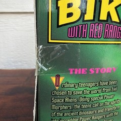 Vintage Power Rangers THUNDER BIKE w/ RED RANGER 1994 Bandai – Box Damage NOS