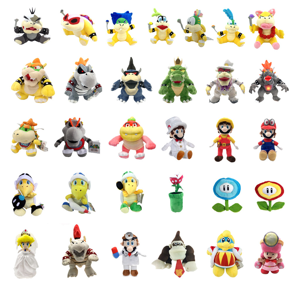 Super Mario Bros Captain Toadette Toad Bowser Koopalings Kong Plush Toy Optional