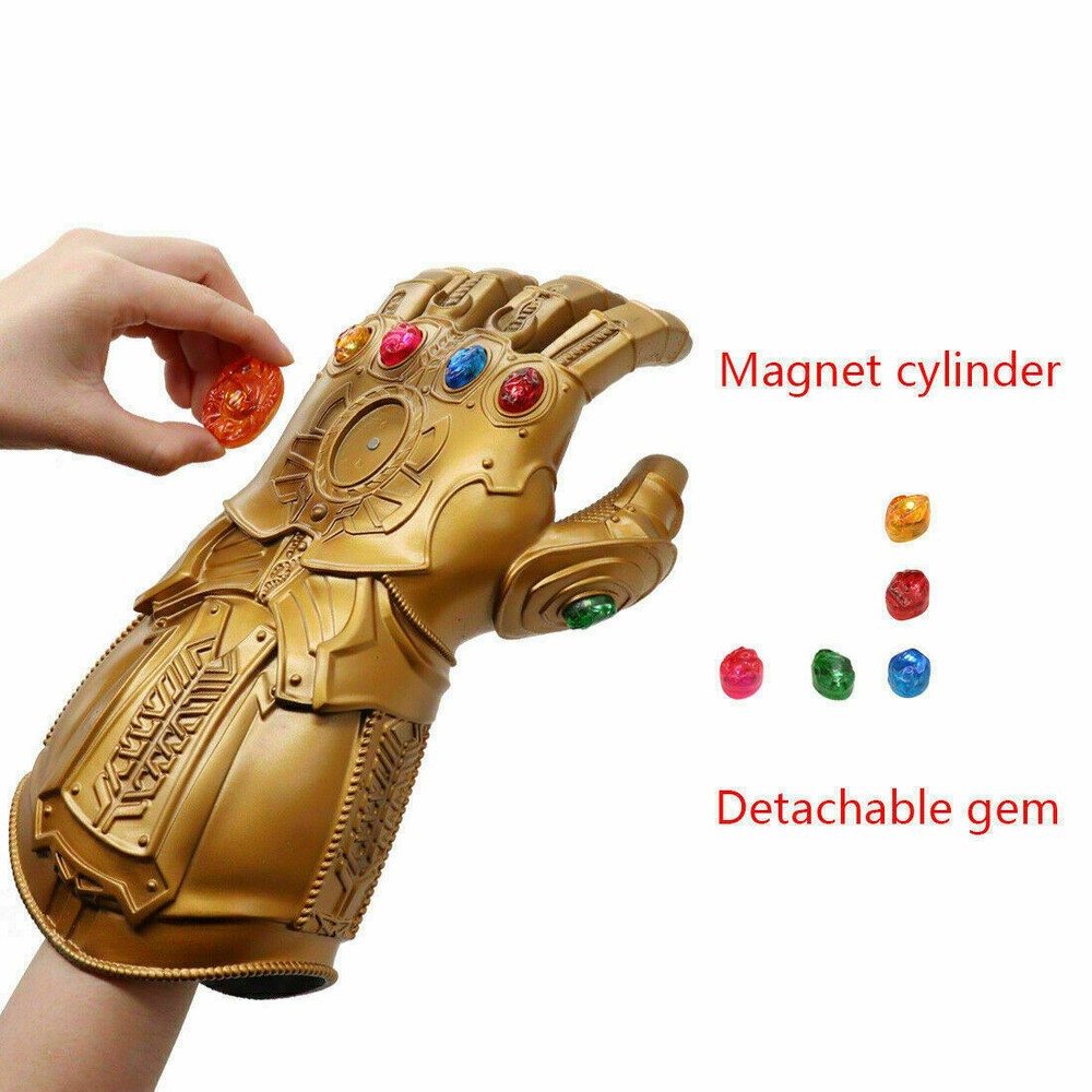 Thanos Infinity War Avengers Adult Costume Gauntlet Glove w/Removable LED Stone