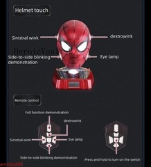 Iron Spider 1:1 Cosplay Electric Touch Blink Helmet ABS Luminous Collection Gift