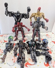 2011 Real Steel Action Figures Lot of 4 Atom Midas Zeus Twin Cities + Bonuses